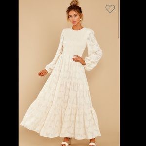 Red dress boutique lace dress